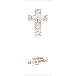 Signets "souvenir de mon baptême" orange - KIT40