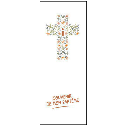 Signets "souvenir de mon baptême" orange - KIT40