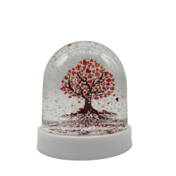 Boule à neige Arbre de vie rouge