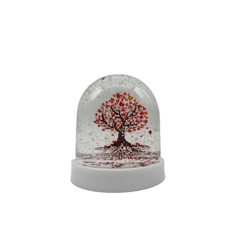 Boule à neige Arbre de vie rouge