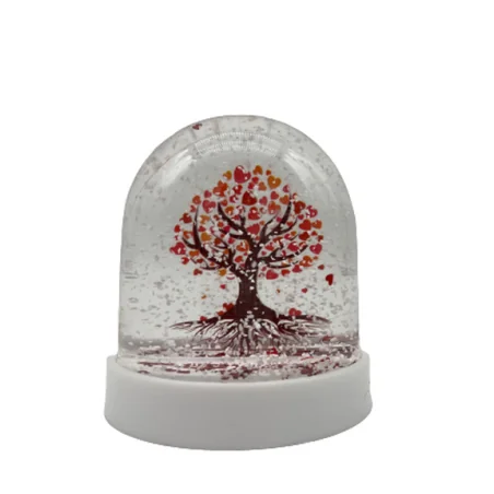 Boule à neige Arbre de vie rouge