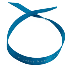 ruban vert canard "Jésus loves you"