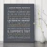 Cadre Déco "L'amour prend patience"