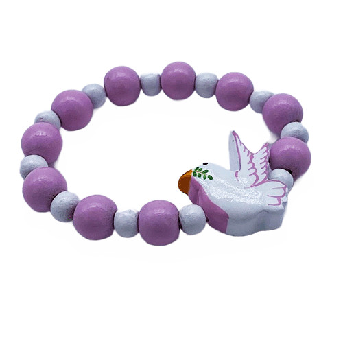 Bracelet enfant colombe rose