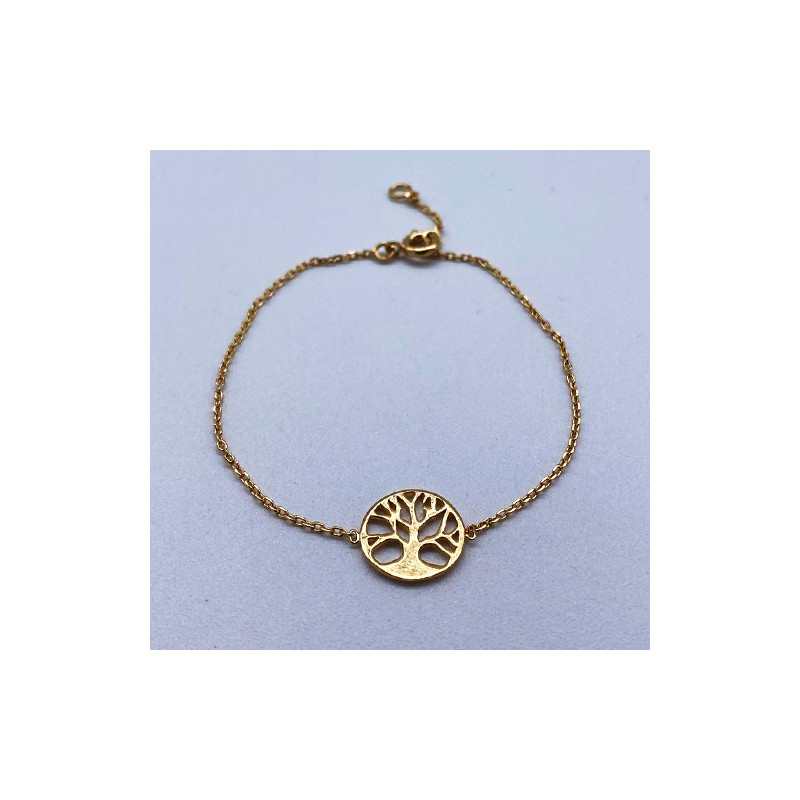 Bracelet avec Arbre de Vie en plaqué or