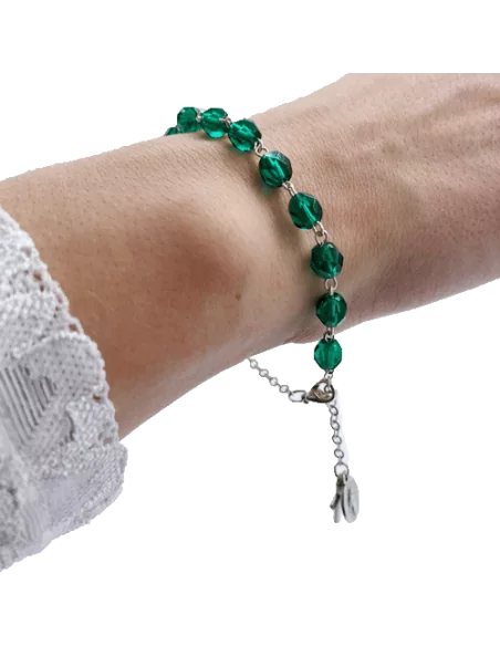 Bracelet extensible italien en ématite avec perles de pierre - Élastique  -Blessed – Catholically