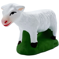 Santon Provençal Marcel Carbonel - Mouton debout blanc