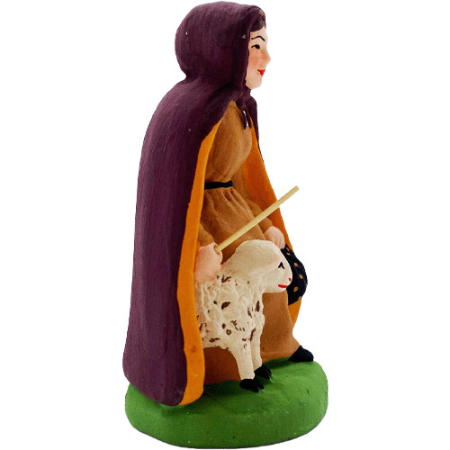 Bergère à la cape - Santon Marcel Carbonel