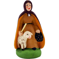 Bergère à la cape - Santon Marcel Carbonel