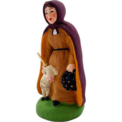 Bergère à la cape - Santon Marcel Carbonel