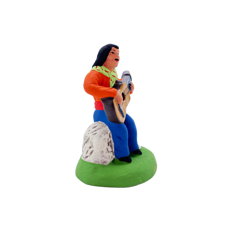 Gitan à la guitare - Santon Marcel Carbonel