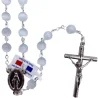 Chapelet de communion - oeil de chat blanc