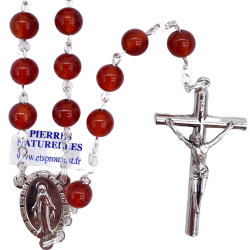 Chapelet agate rouge