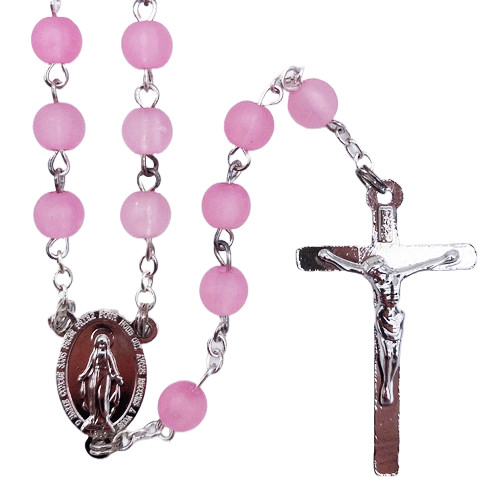 Chapelet plastique rose