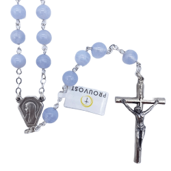 Chapelet calcédoine bleu