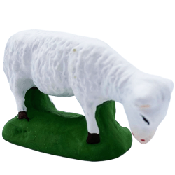 Santon de Provence Marcel Carbonel - Mouton broutant blanc