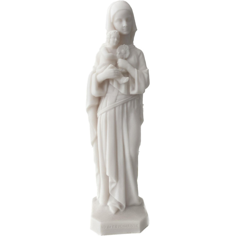 Statue albâtre - 25 cm - Notre dame de l'Eucharistie
