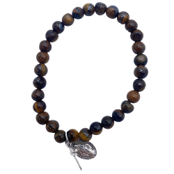 Bracelet en pierre Oeil de Tigre - 6mm