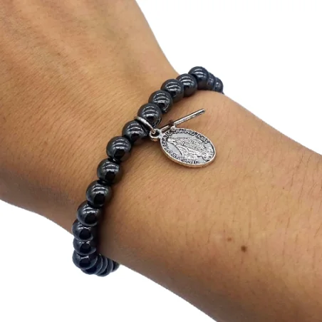Bracelet en pierre Hematite - 6mm