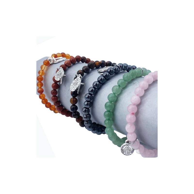 Bracelet en pierre Hematite - 6mm