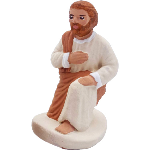 Nativité 3 pers - Arterra - 7cm - blanc