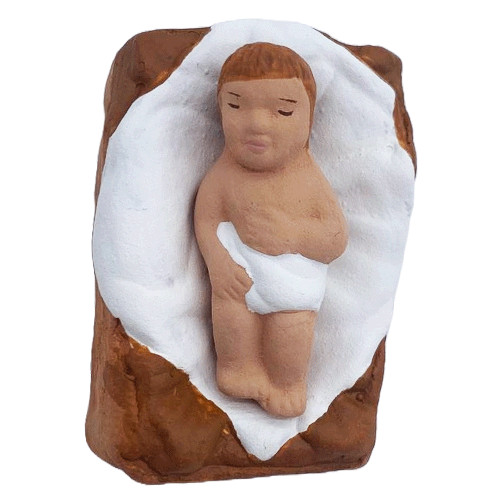 Nativité 3 pers - Arterra - 7cm - blanc