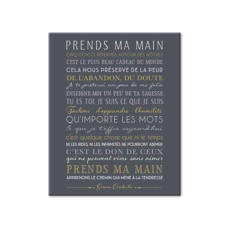 Cadre Déco "Prends ma main"