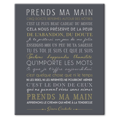 Cadre Déco "Prends ma main"