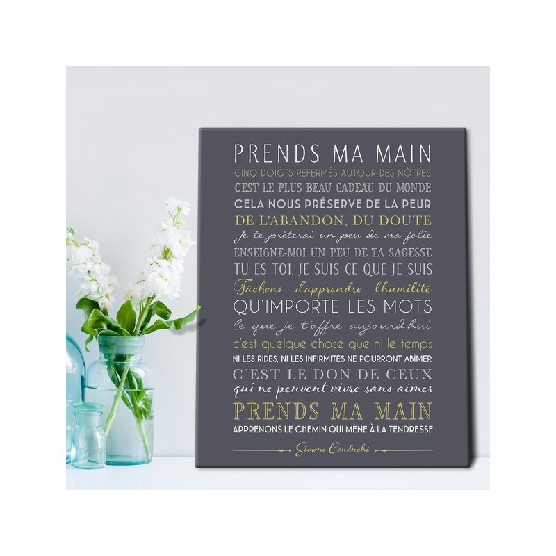 Cadre Déco "Prends ma main"