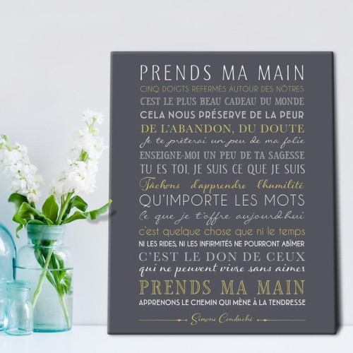 Cadre Déco "Prends ma main"