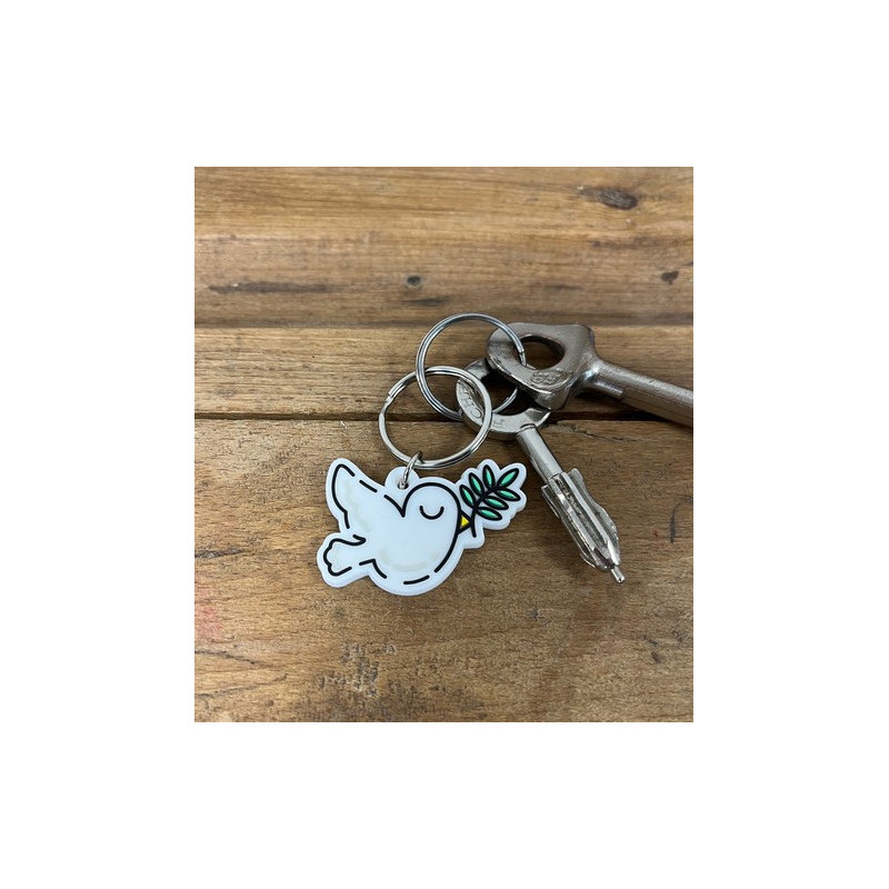 Porte-clés colombe