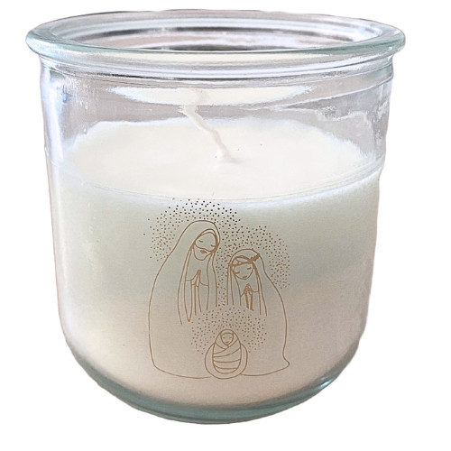 Bougie en verre 100% recyclé - STE FAMILLE