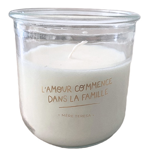 Bougie en verre 100% recyclé - STE FAMILLE