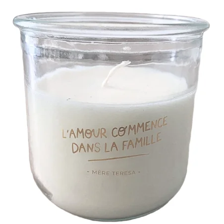 Bougie en verre 100% recyclé - STE FAMILLE