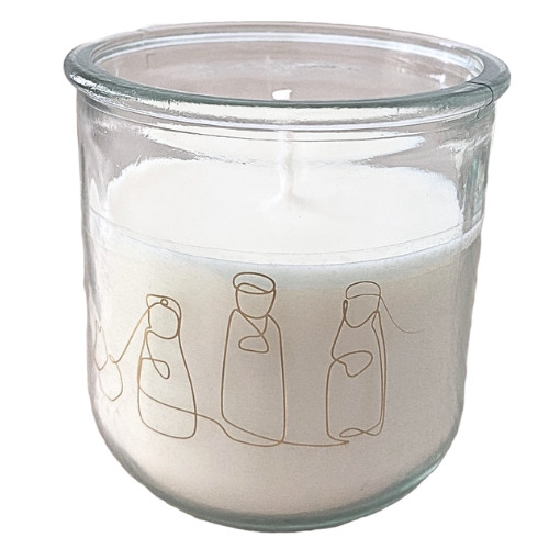 Bougie en verre 100% recyclé - CRECHE EMANY