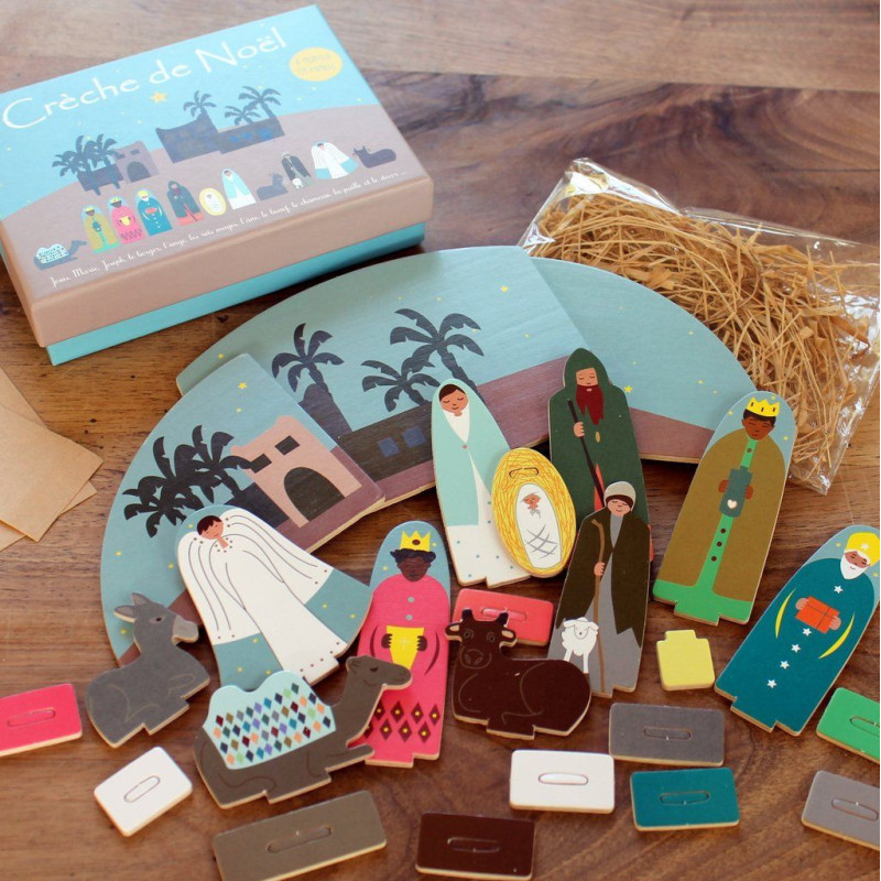 Crèche de Noël en bois - en kit à monter