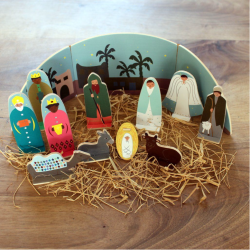 Crèche de Noël en bois - en kit à monter