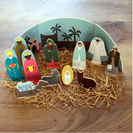 Crèche de Noël en bois - en kit à monter