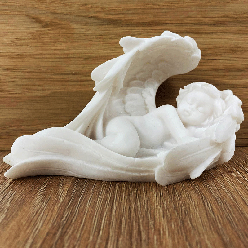 Statue albâtre - 4cm - ANGELOT