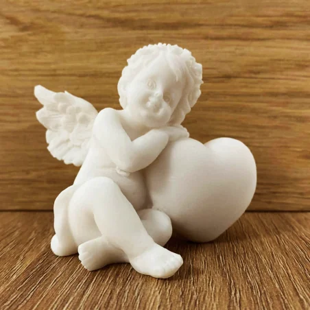 Statue albâtre - 7 cm - Angelot