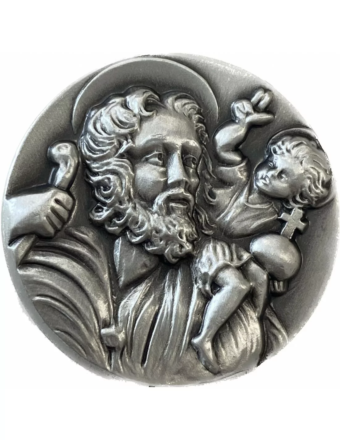 Plaque-Auto saint Christophe en métal émaillé - Boutique des chrétiens