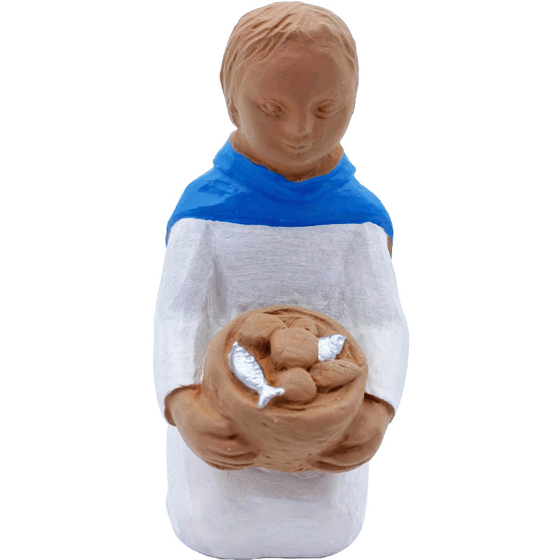 Crèche Nuit de Lumière - Enfant aux pains et poissons