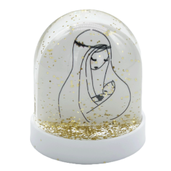 Grande Boule à paillettes - Vierge Marie