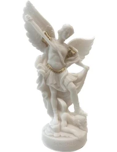 Statue albâtre - 17 cm - Saint Michel