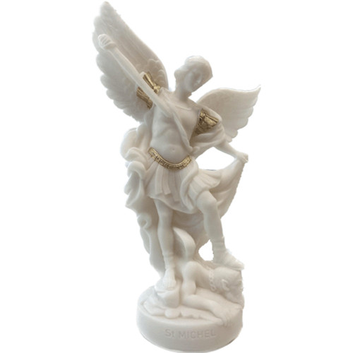 Statue albâtre - 17 cm - Saint Michel