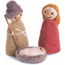 Figurines de crèche en feutre - Nativité 3