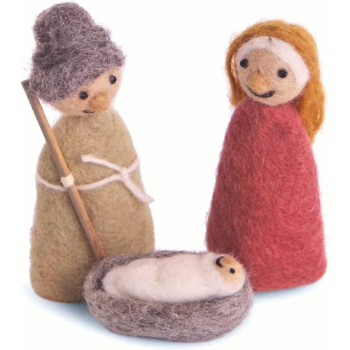 Figurines de crèche en feutre - Nativité 3