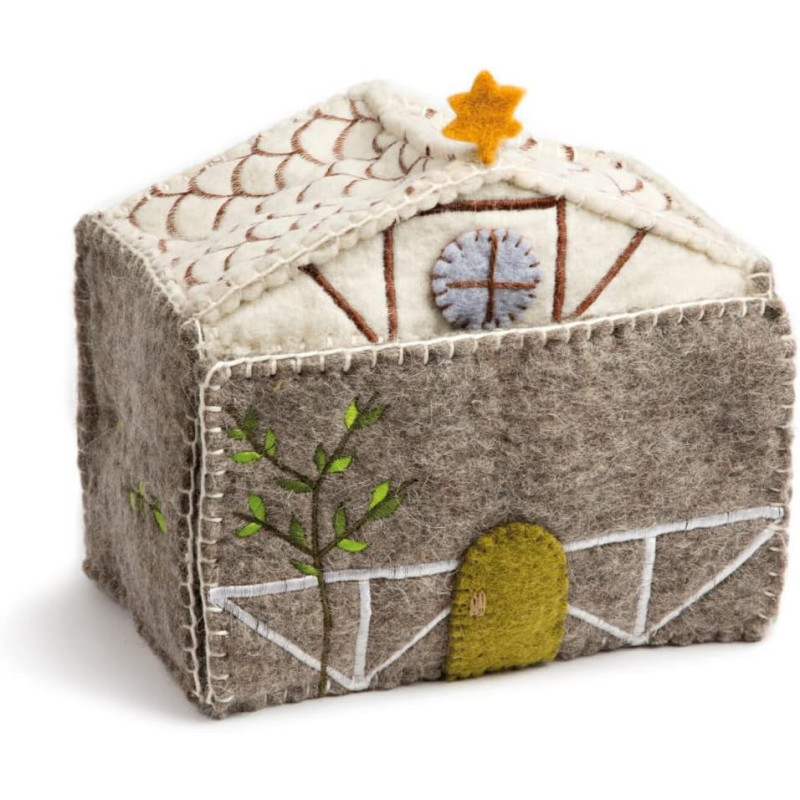 étable de crèche en feutre