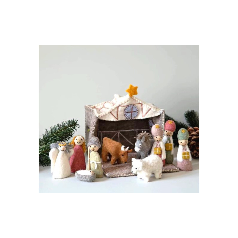 crèche complète en feutrine