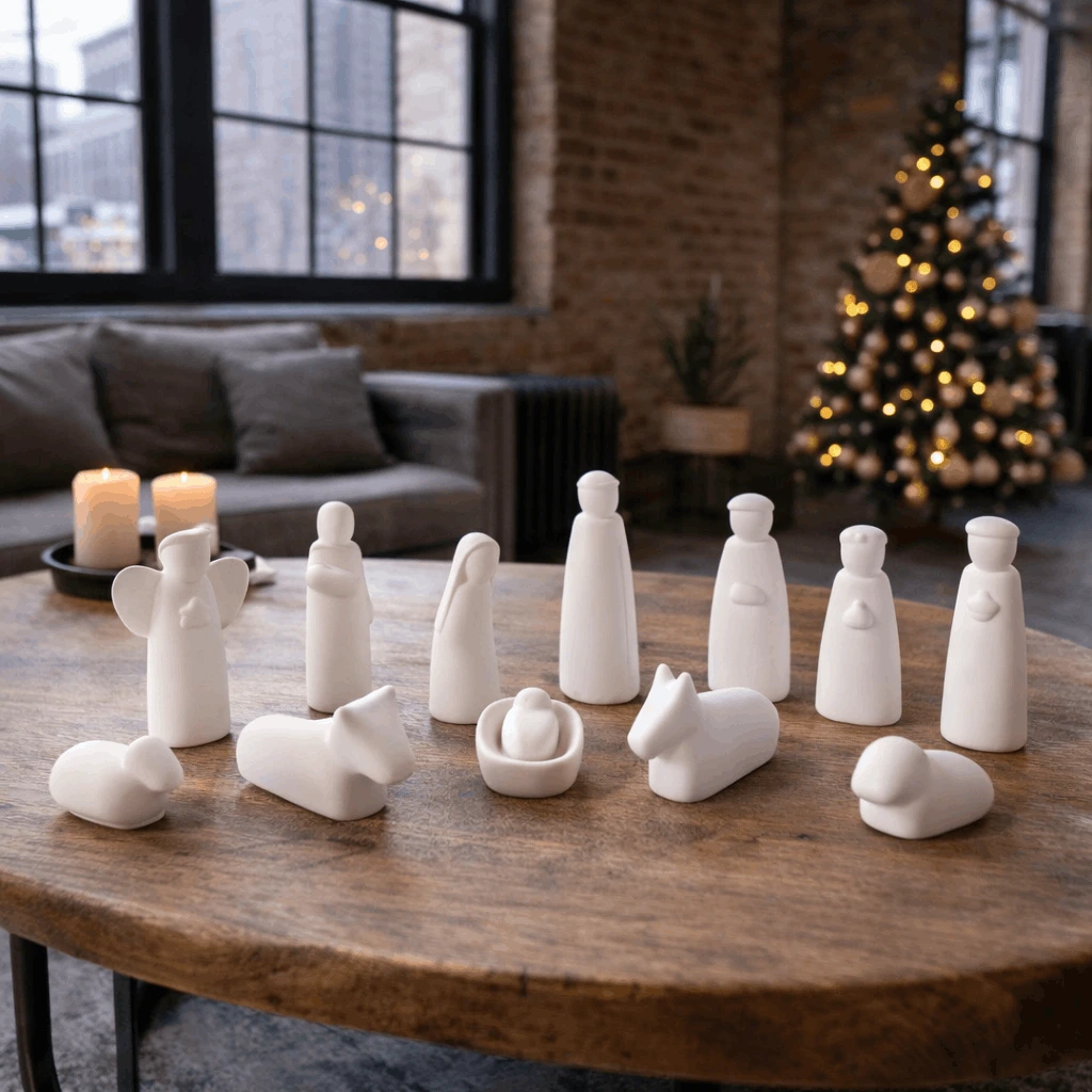 Crèche de Noël Décoration Industrielle